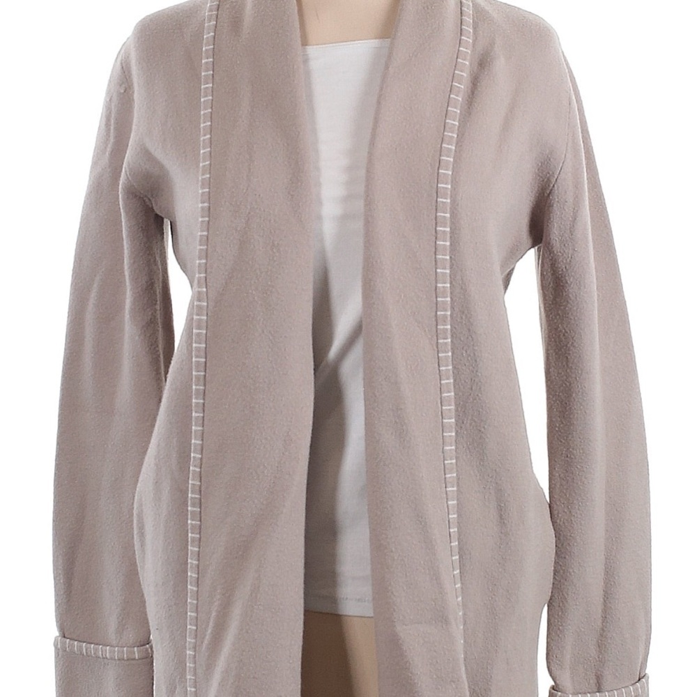 Magaschoni Tan Open Front Cardigan size Small - Picture 4 of 5